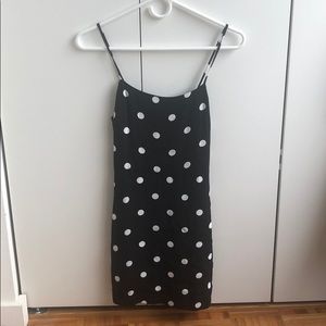 Wilfred 00 black & white polka dot mini dress